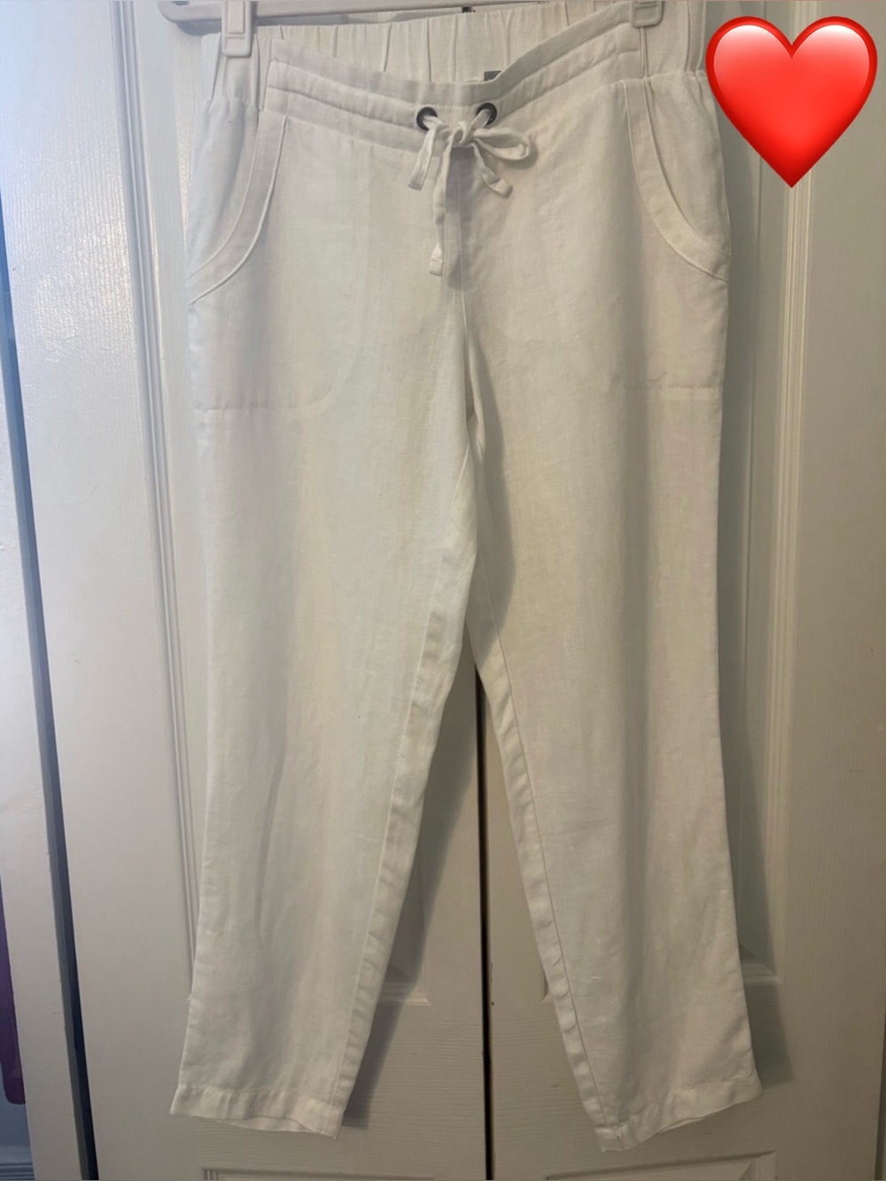 Athleta White Drawstring Jogger Pants